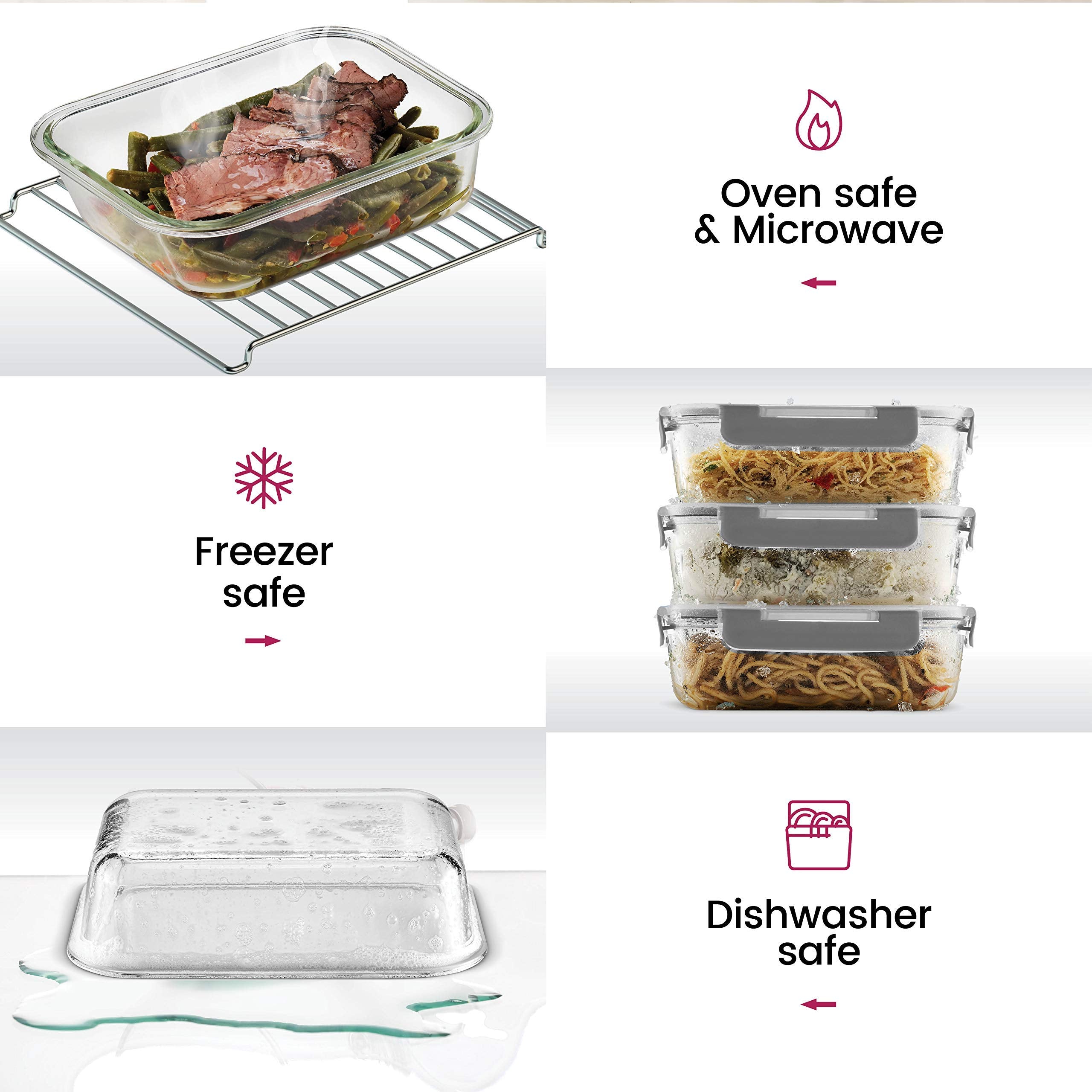 FineDine microwave-safe borosilicate glass for quick reheating
