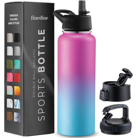 FineDine Pacific Blue Rose Blend bottle in full view for daily hydration on the go