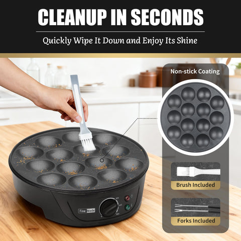 FineMade compact black kitchen appliance fits small spaces and modern counters.