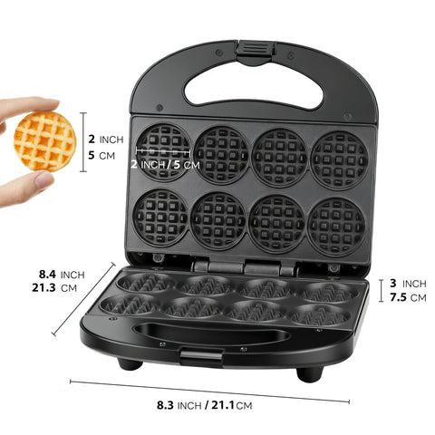 FineMade Mini Waffle Maker easy cleanup after breakfast or dessert.