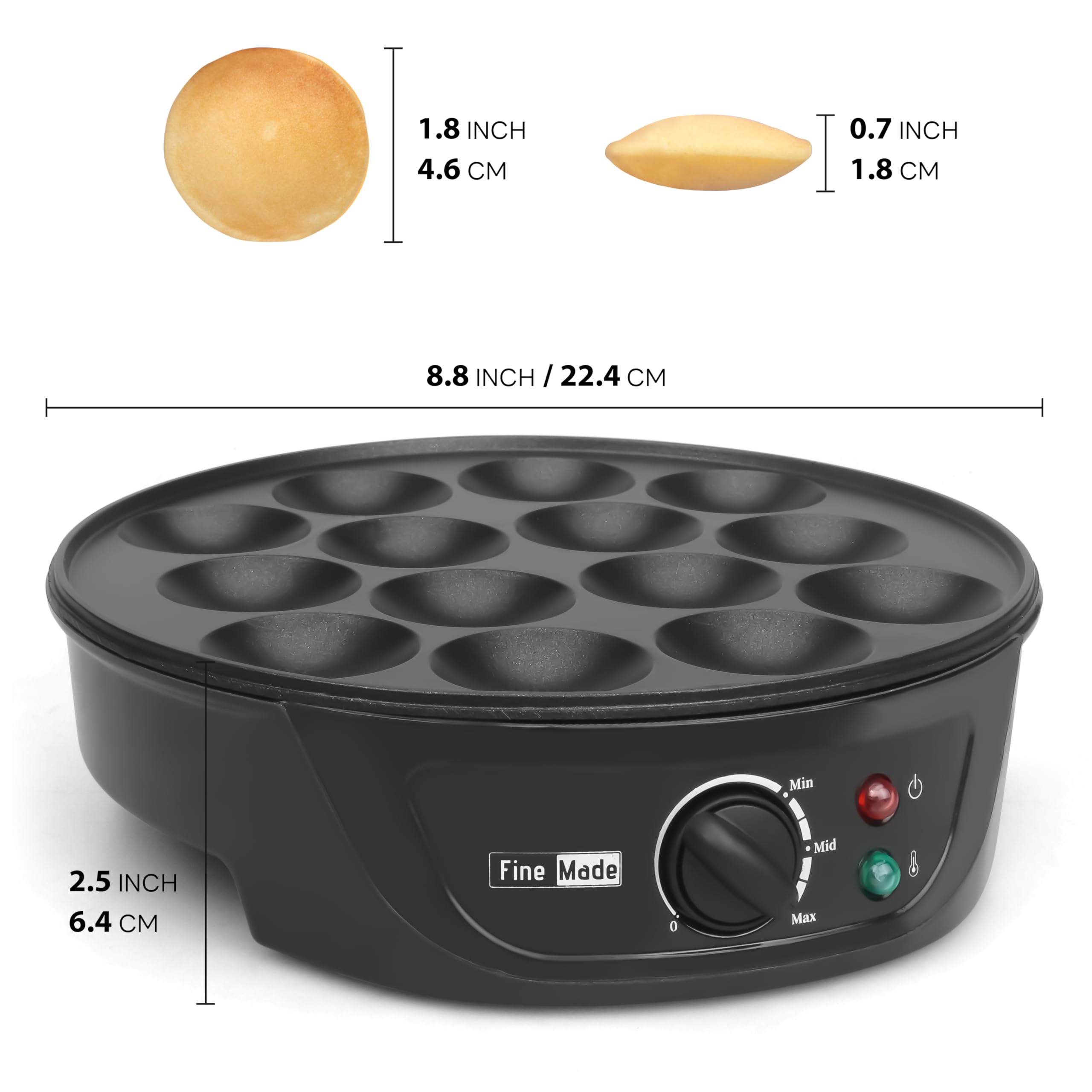FineMade poffertjes serving setup for gatherings and kids' breakfasts.