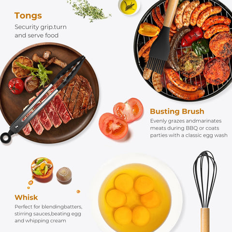 FINENUT basting brush evenly coats meats and vegetables