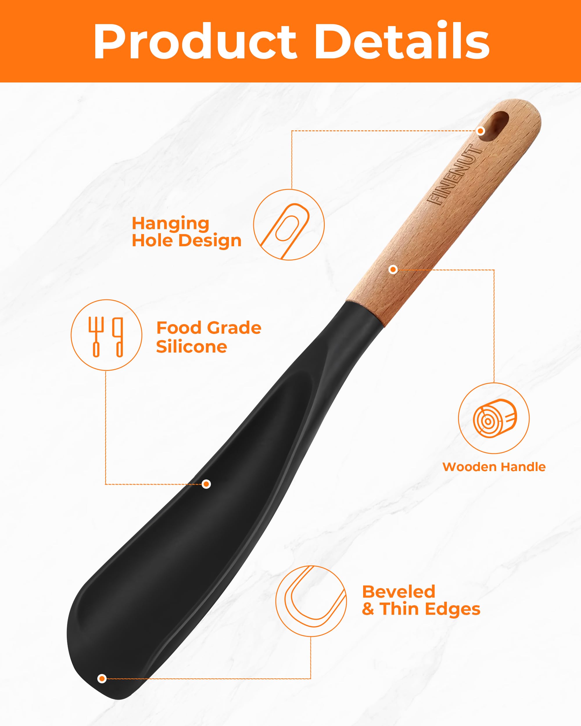 FINENUT BPA-free silicone tool resists stains and odors