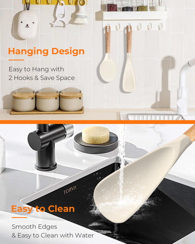 FINENUT spatula spoon suitable for rice cookers and nonstick cookware