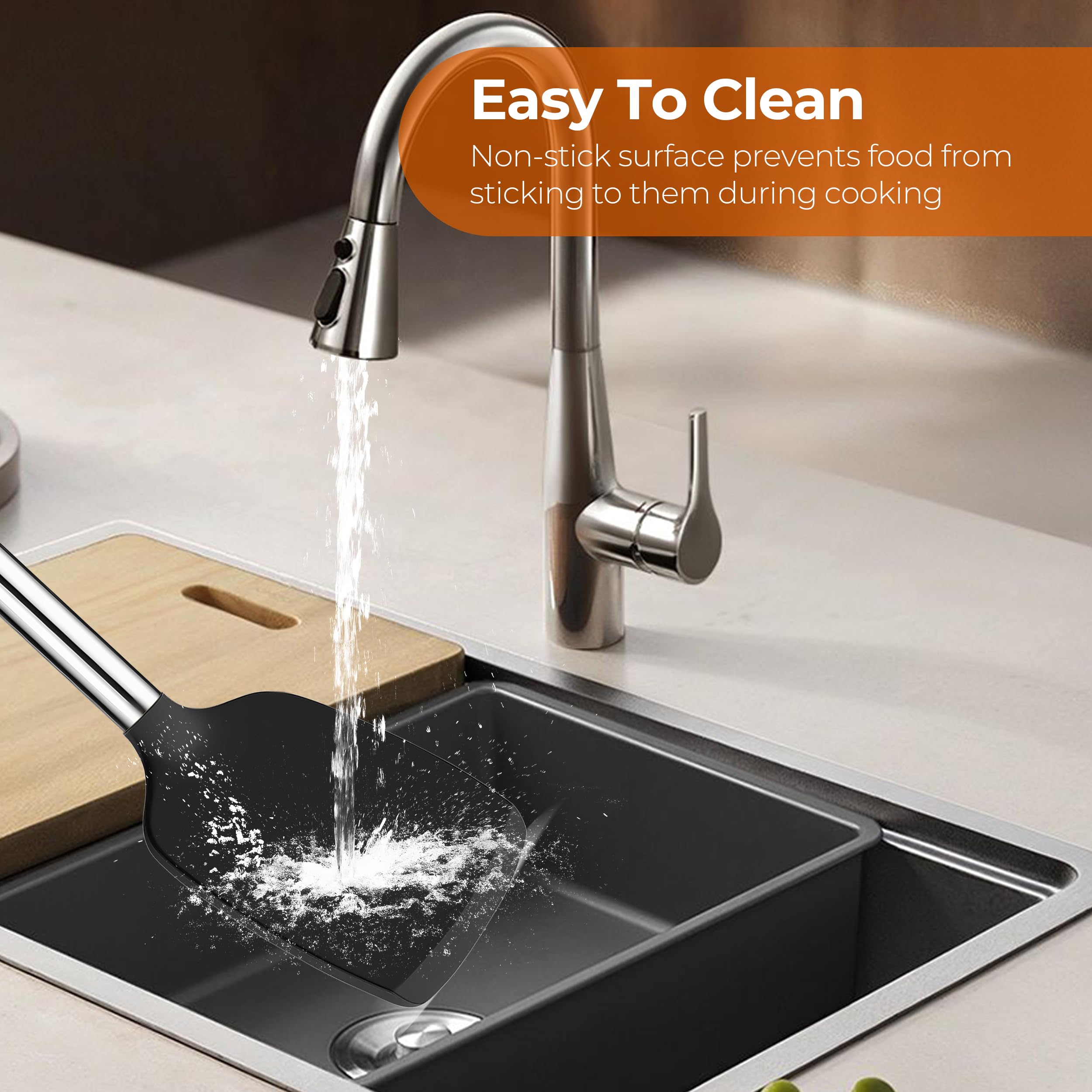 FINENUT silicone spatula dishwasher-safe for easy cleanup