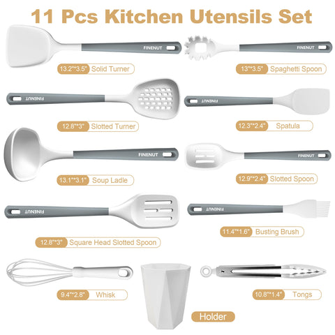 FINENUT silicone spoon versatile stirring for sauces and risottos