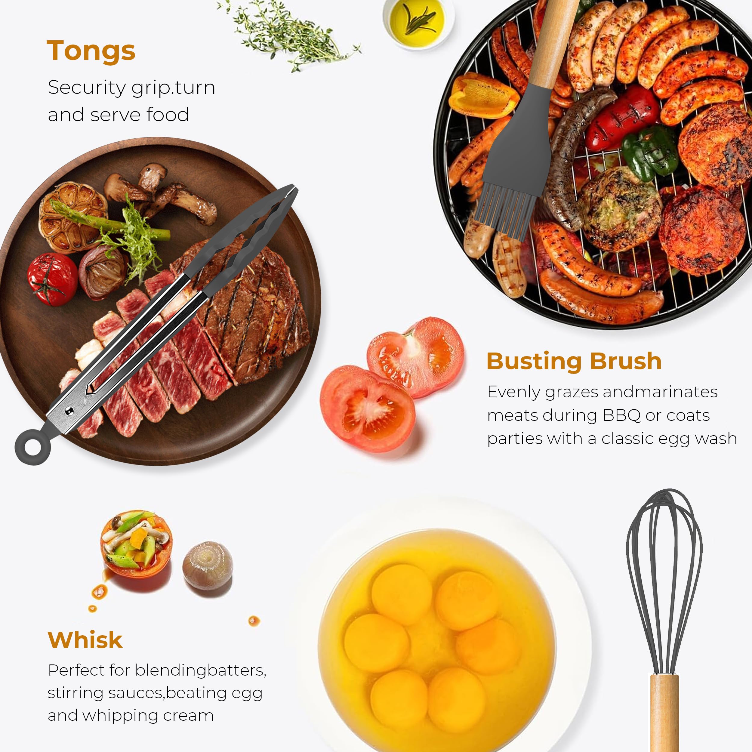FINENUT basting brush offering heat resistant silicone for sauces