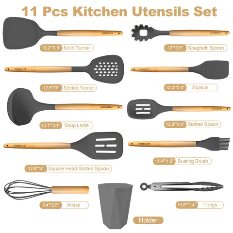 FINENUT silicone ladle ideal for serving hot dishes without scratches
