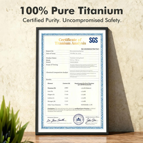FineYorker titanium cutting board easy to wipe clean, odor resistant.