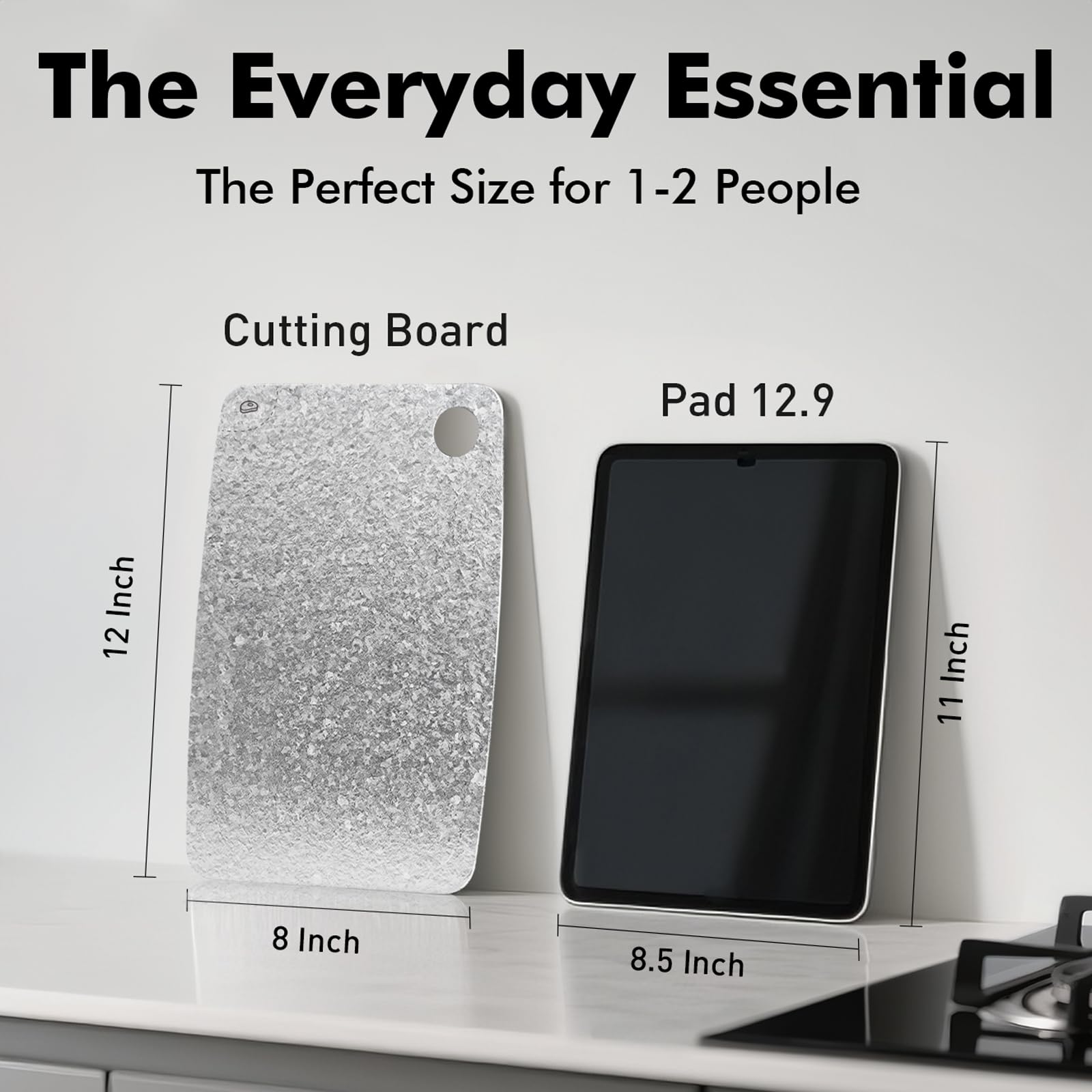 FineYorker titanium cutting board vegetable side for clean produce prep.