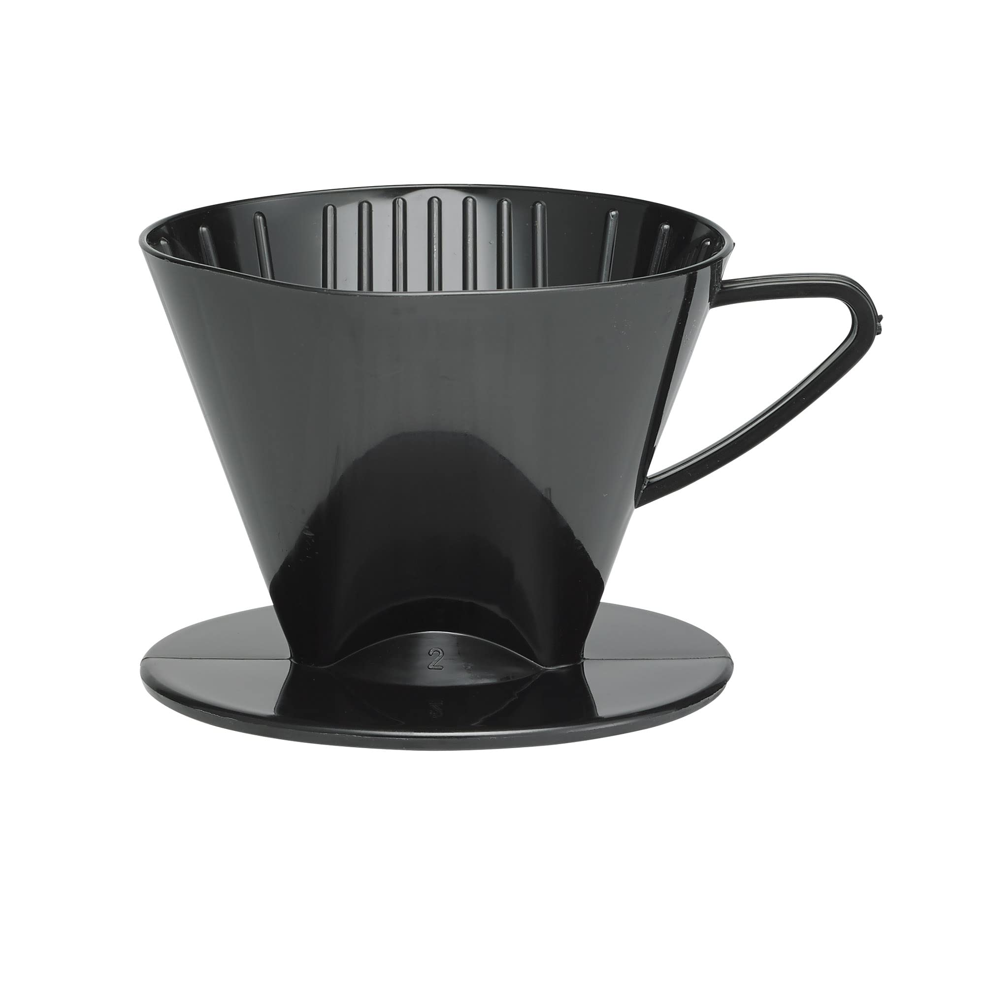 Fino pour-over cone placed over a mug for aromatic coffee