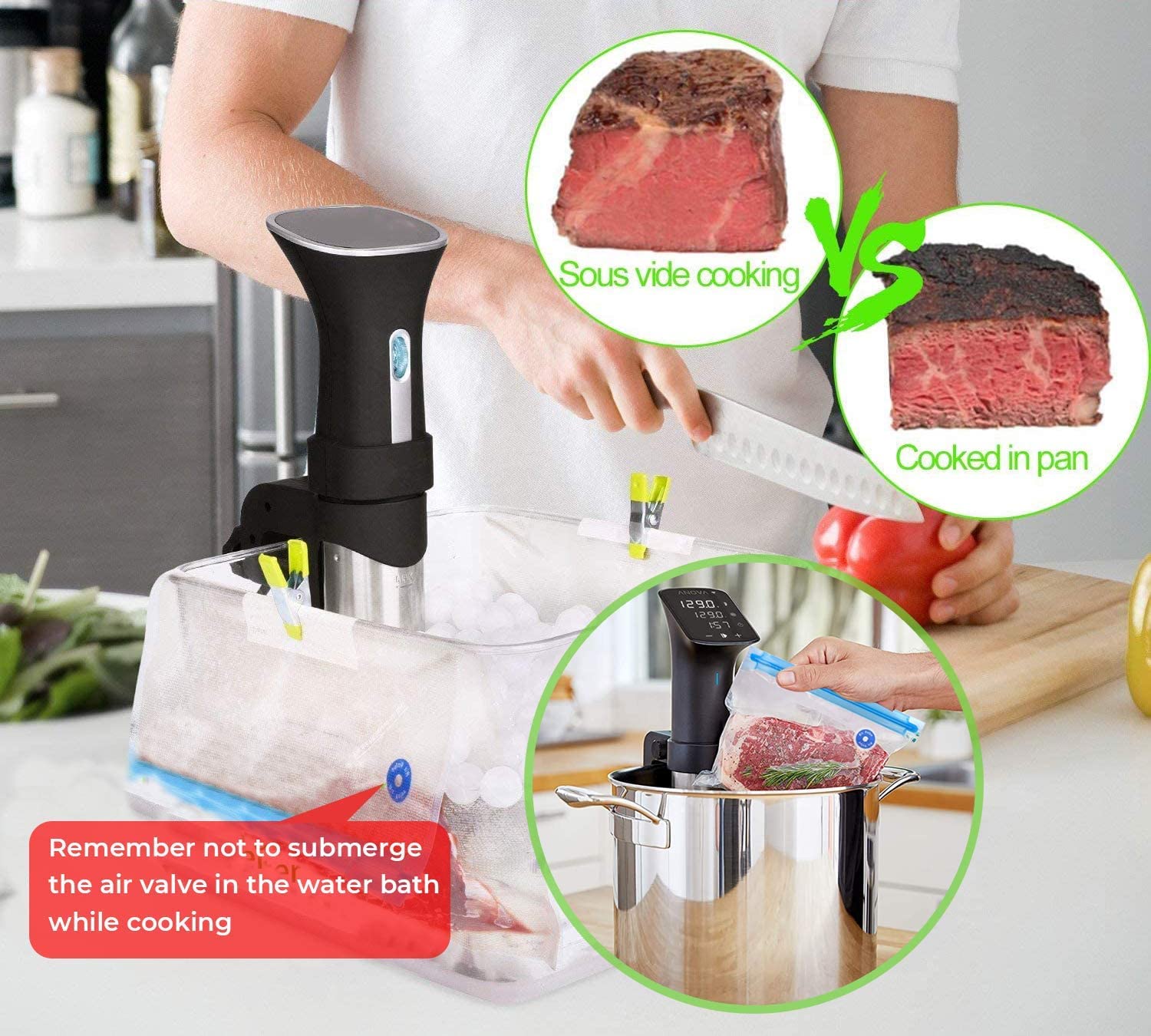Close-up on FIRAWER air valve technology preserves nutrients and flavors