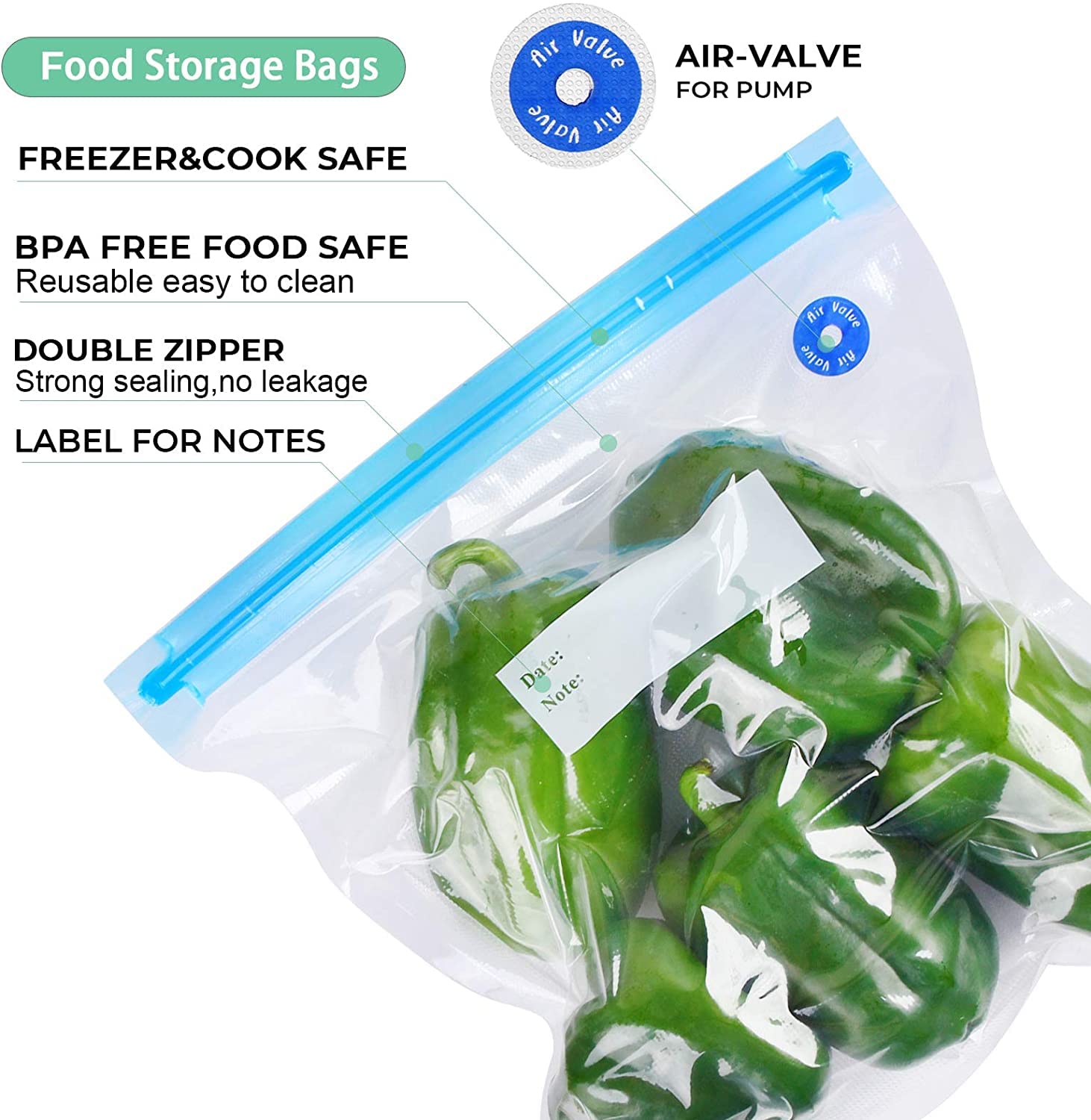 FIRAWER bags featuring a double zipper for leak-proof seal