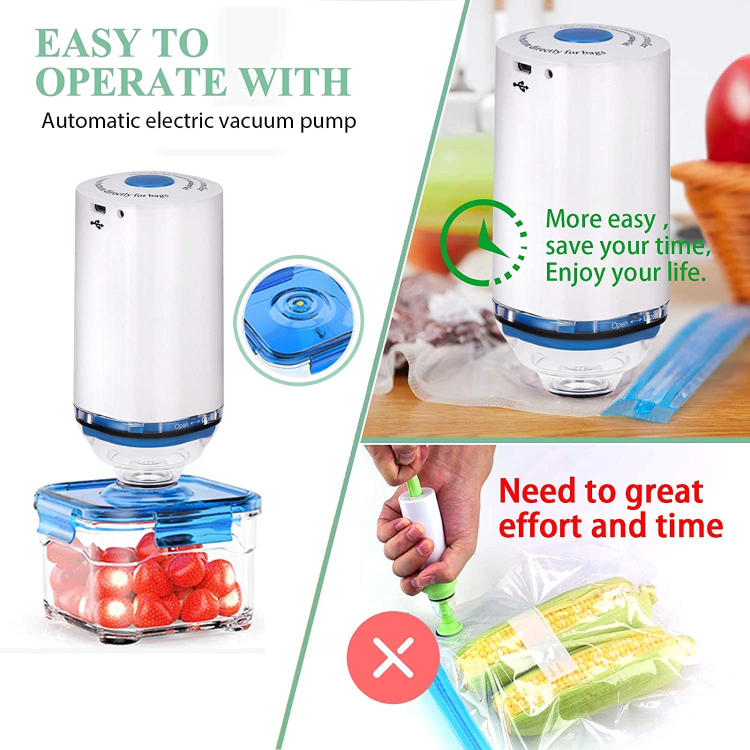 FIRAWER complete 27-piece sous vide bag set with valves and clips