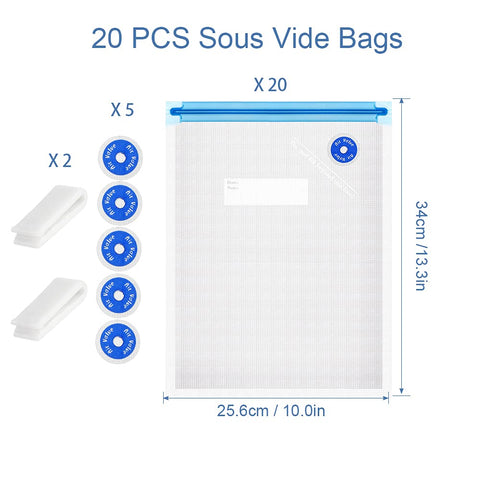 FIRAWER sous vide bags double zipper seal prevents leaks.