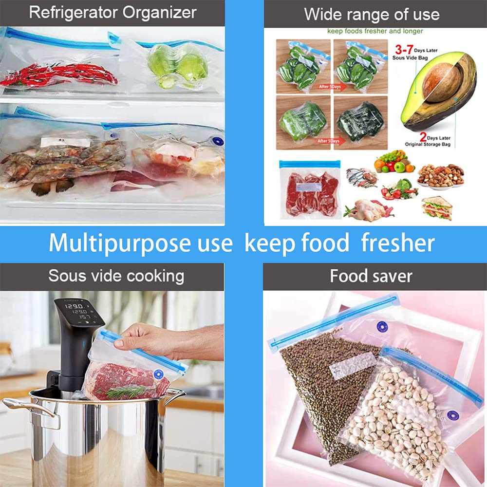 FIRAWER sous vide bags kit includes valves and clips.