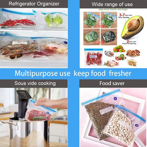 FIRAWER sous vide bags kit includes valves and clips.