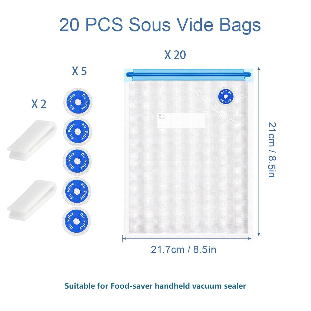 FIRAWER bags with a transparent note area for labeling food