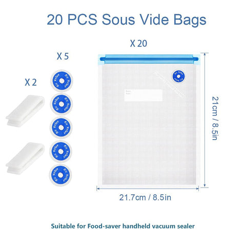 FIRAWER bags with a transparent note area for labeling food