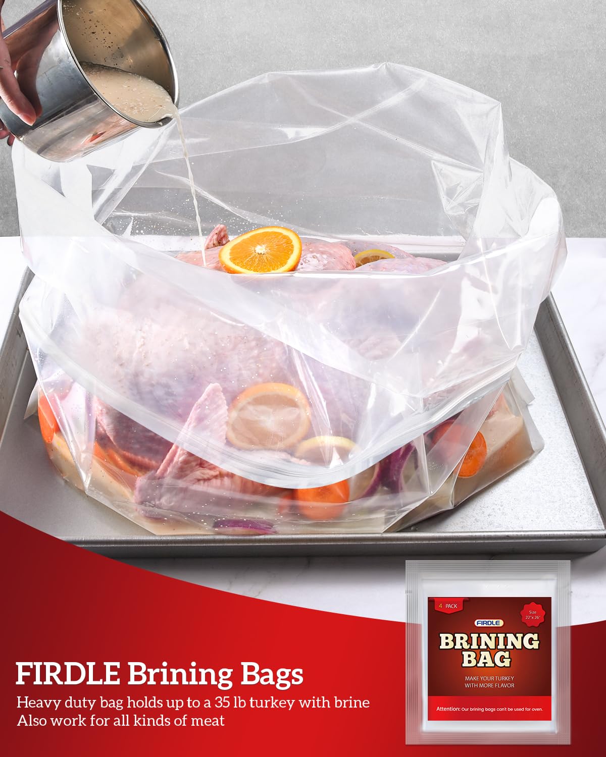 FIRDLE 4-pack ideal for holiday meals or everyday marinating.