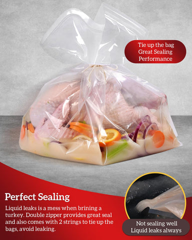 FIRDLE thickened 4.7 mil bags resist tearing during marinating.