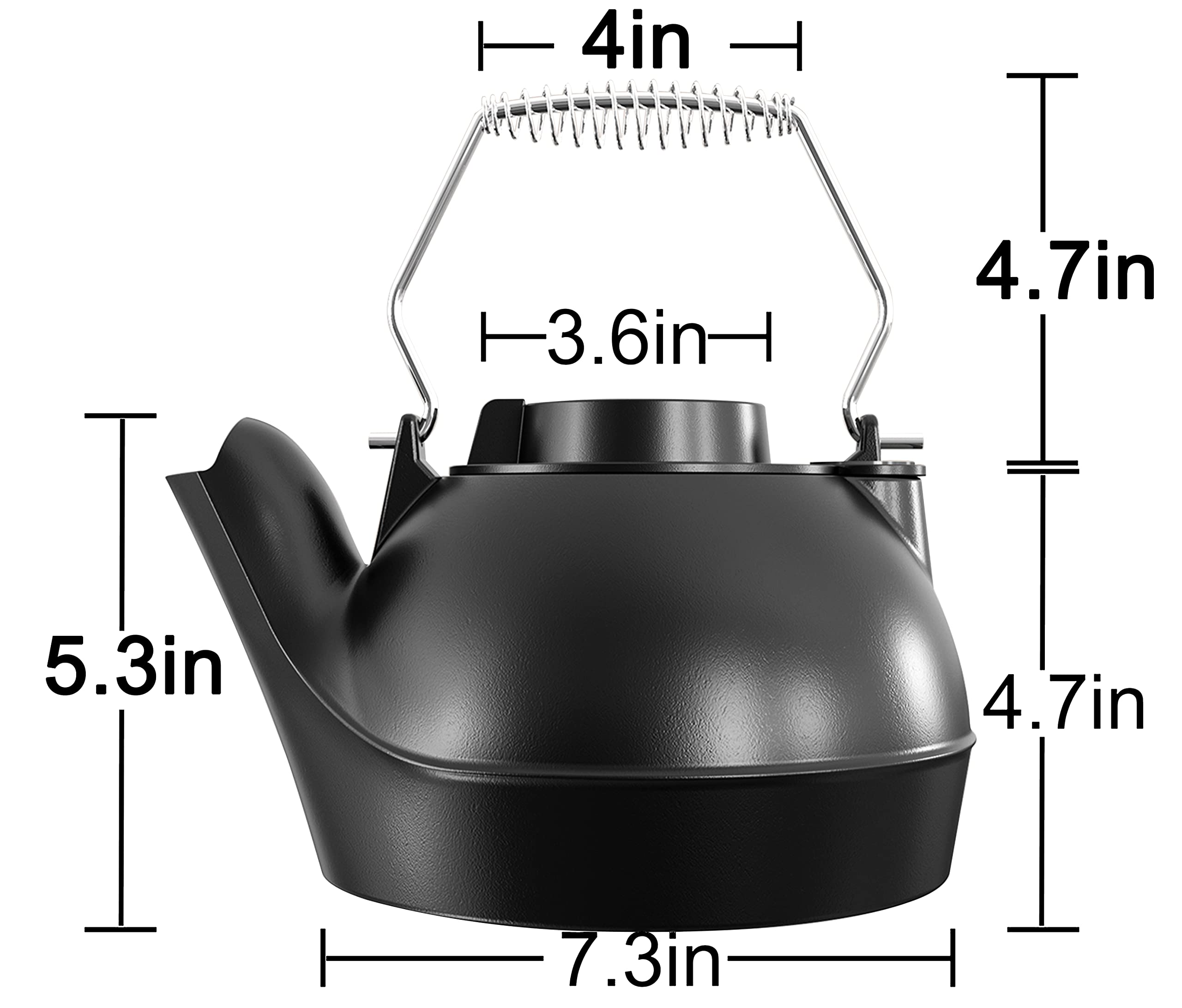 Fire Beauty 2.5-quart capacity kettle for steady humidity.