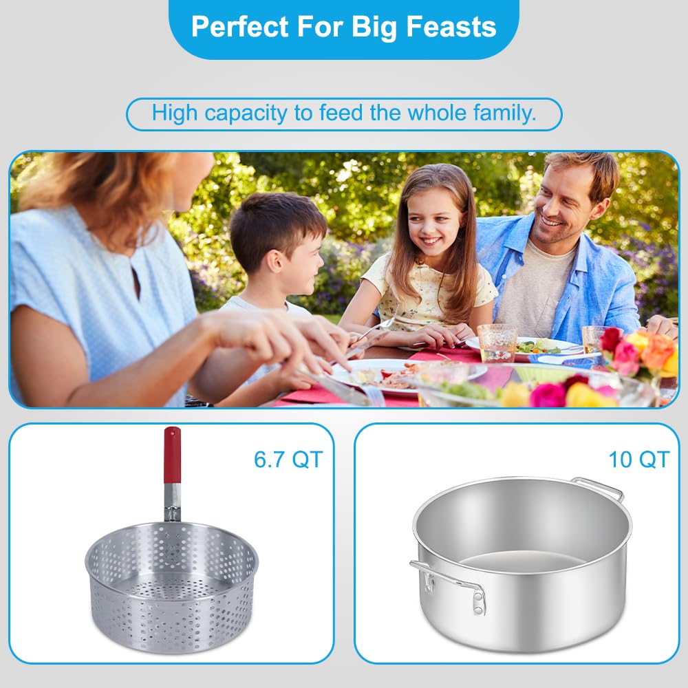 Fire Riot family fry-night setup supports large portions for gatherings.
