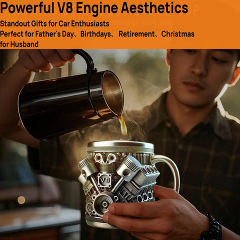FirFiltr durable stainless steel and resin mug resists dents and scratches.