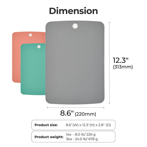 Firgi easy-clean kitchen tool: flexible boards adapt to different foods with less mess.