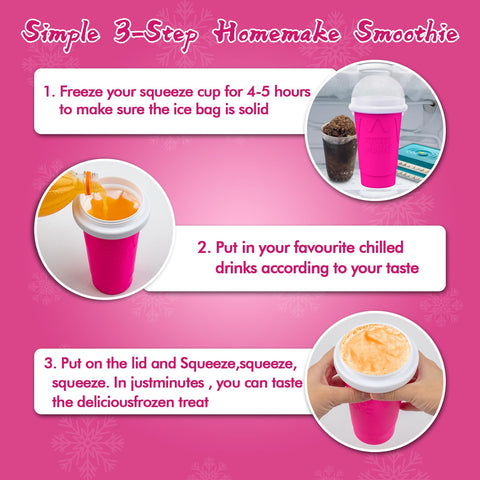 Food-grade EVA and PP materials in the Firjuty slushie cup for safe use.