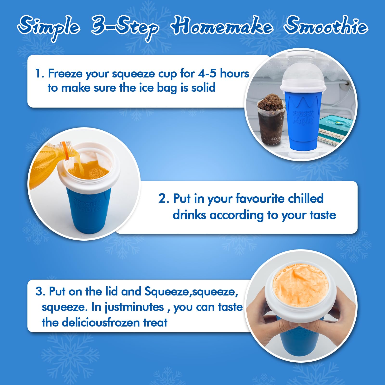 Firjuty Slushie Cup made from BPA-free EVA and PP materials.