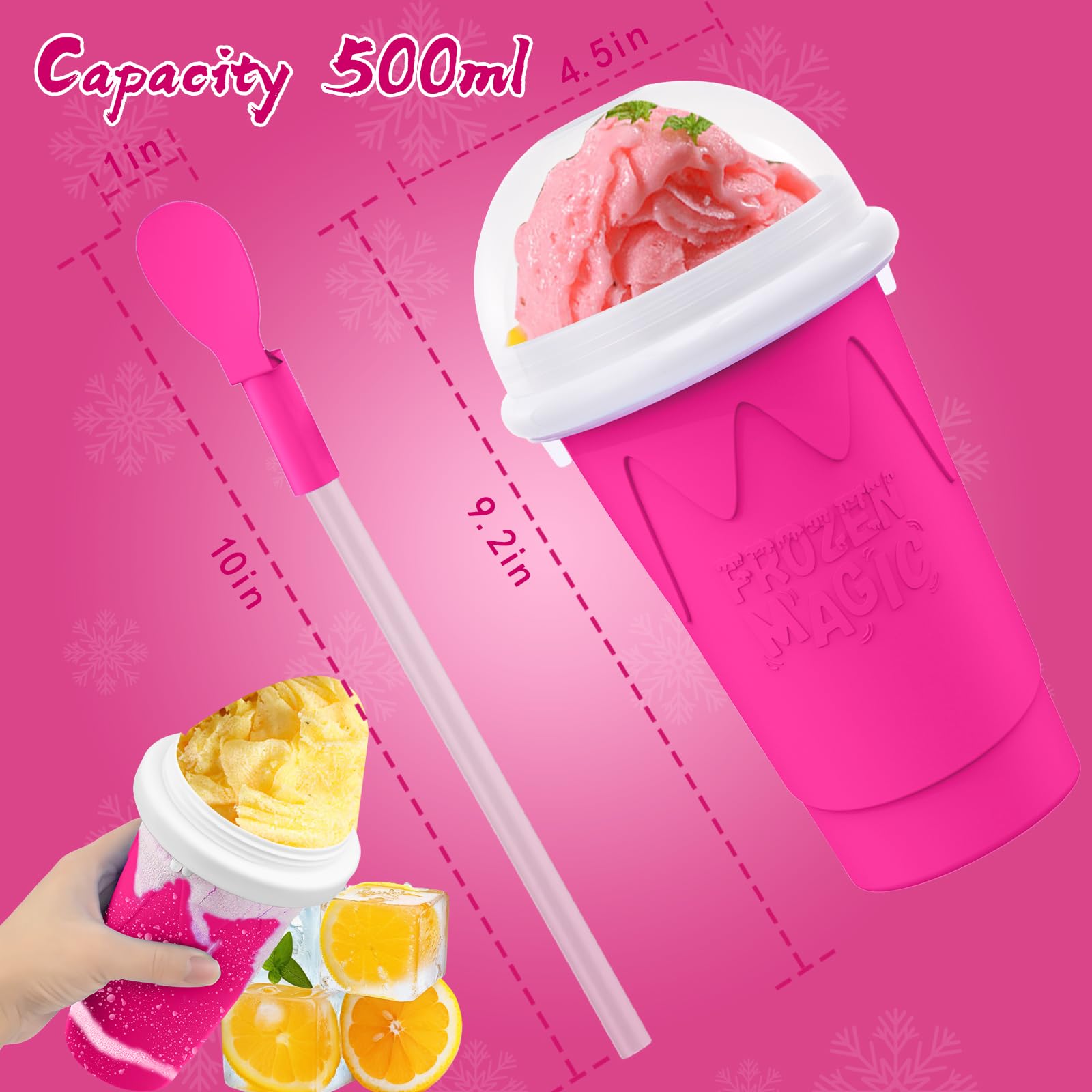 Firjuty two-in-one straw and spoon feature for convenient sipping.