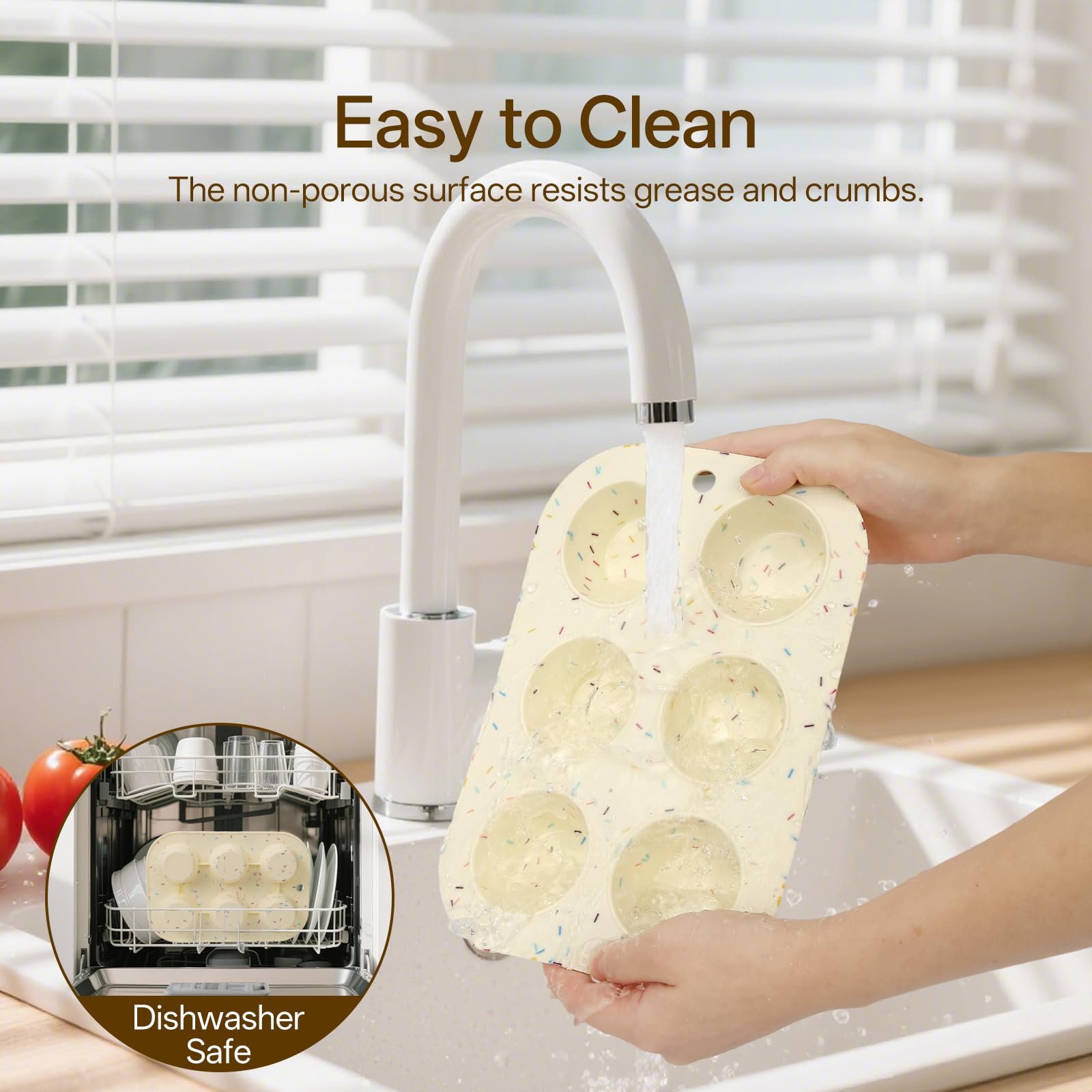 Firstfooby foldable silicone pan design saves space in the kitchen.