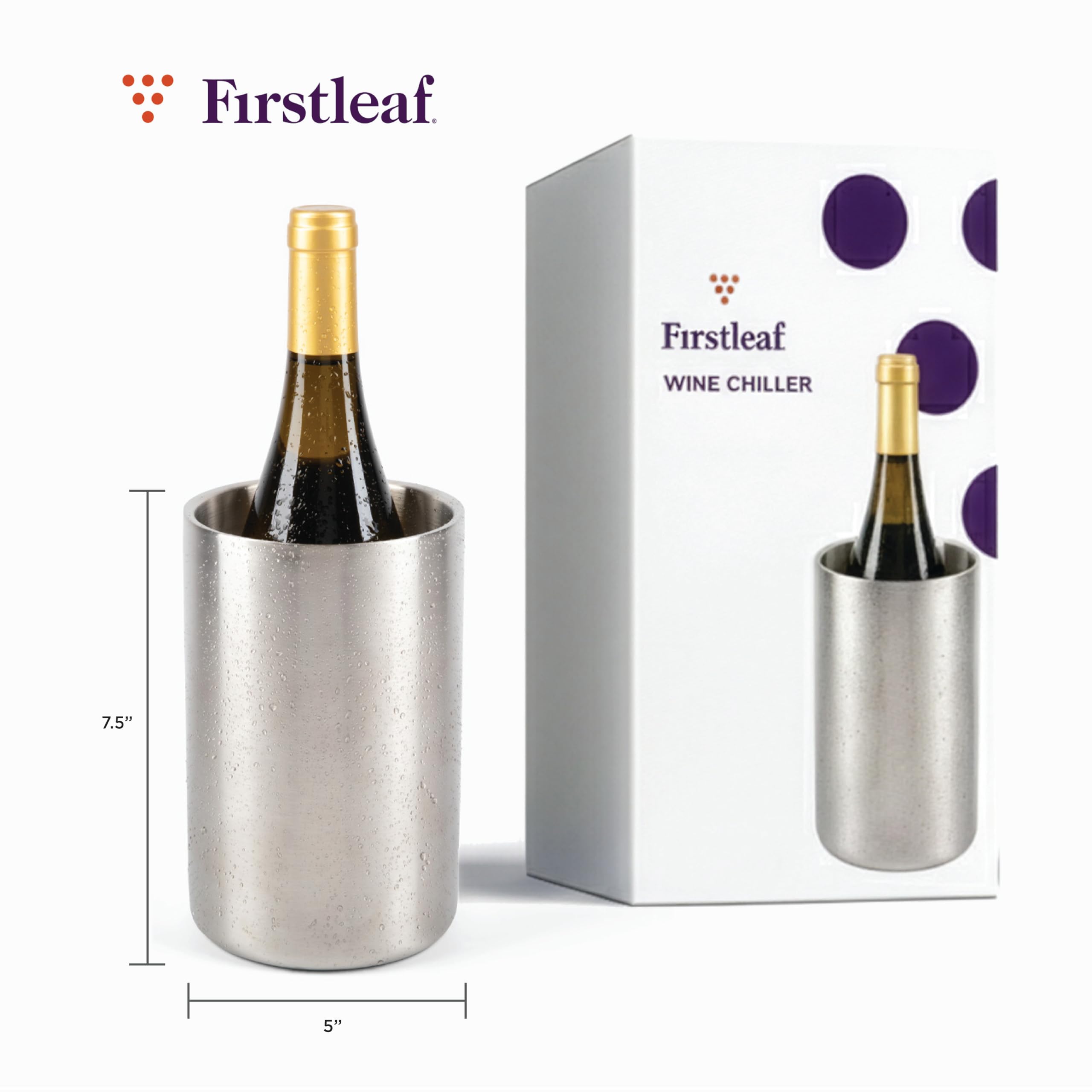 Firstleaf durable stainless steel construction emphasizes longevity for celebrations.