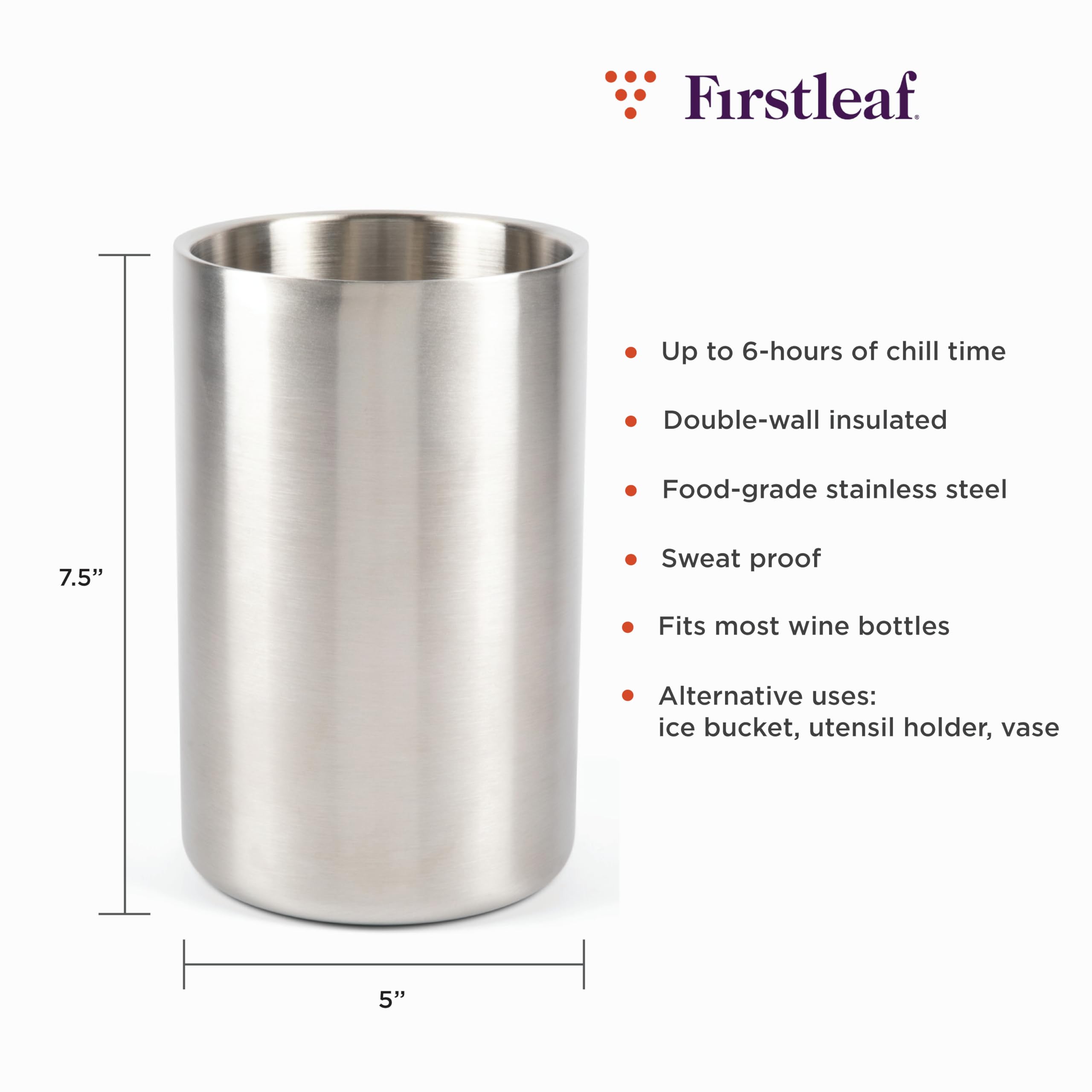 Firstleaf wine chiller iceless cooling shows mess-free serving at gatherings.