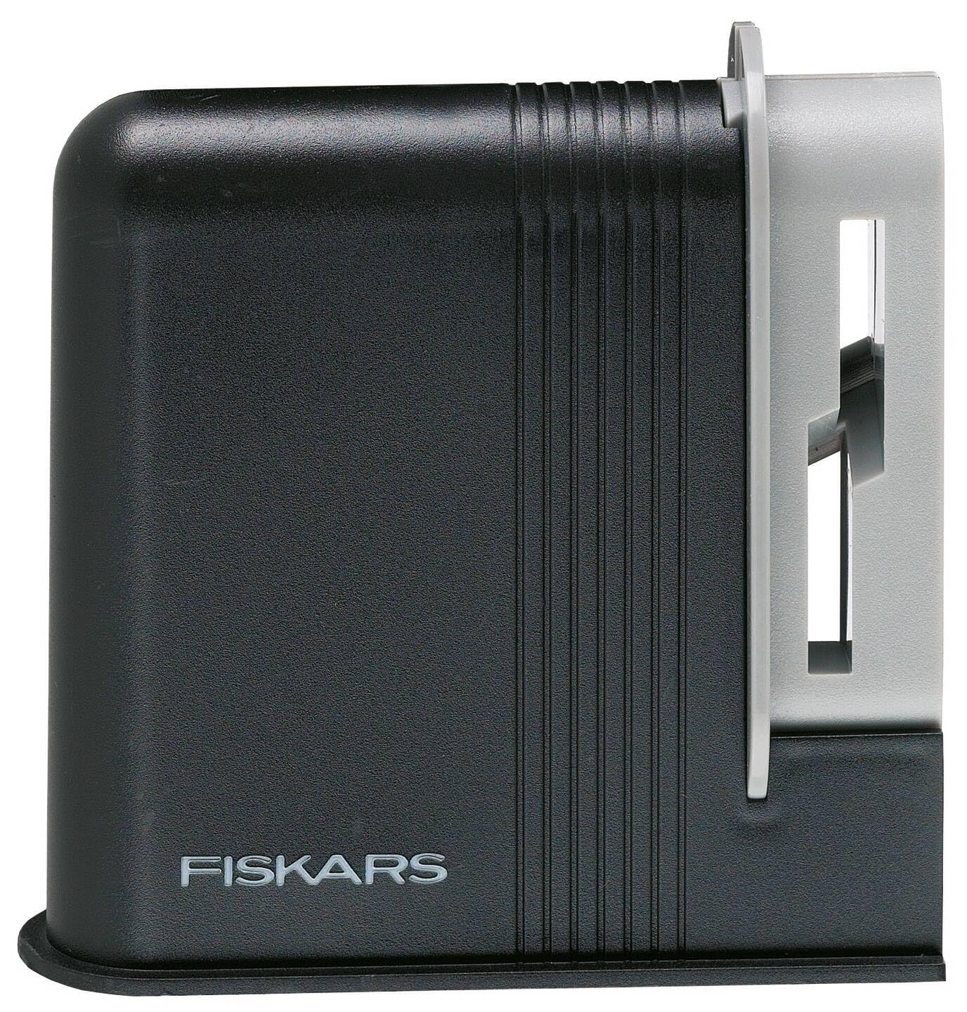 Fiskars Clip-Sharp Scissors Sharpener: compact design for quick sharpening.