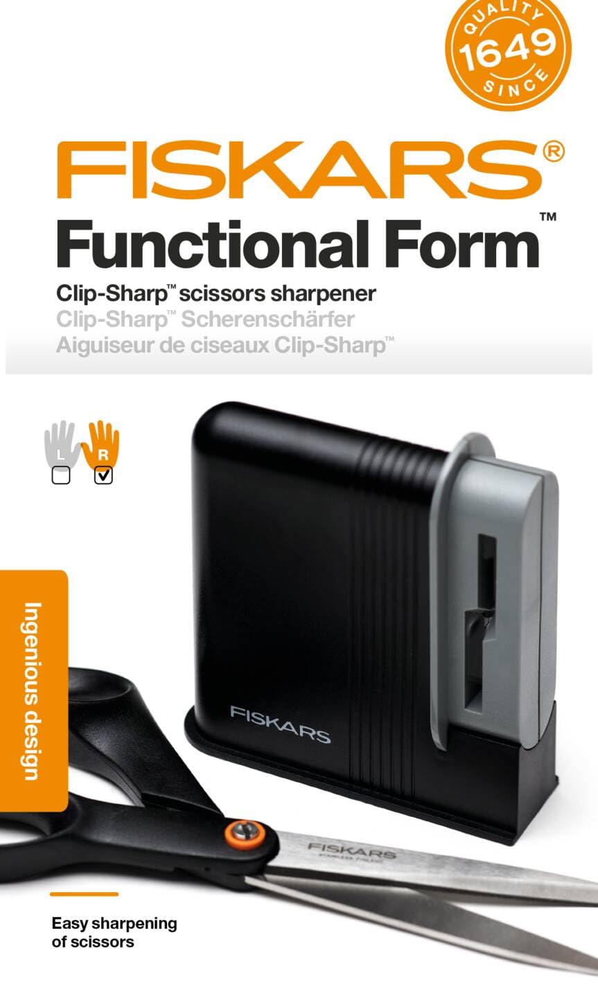 Finnish design of Fiskars Clip-Sharp adds functional style to your workspace.