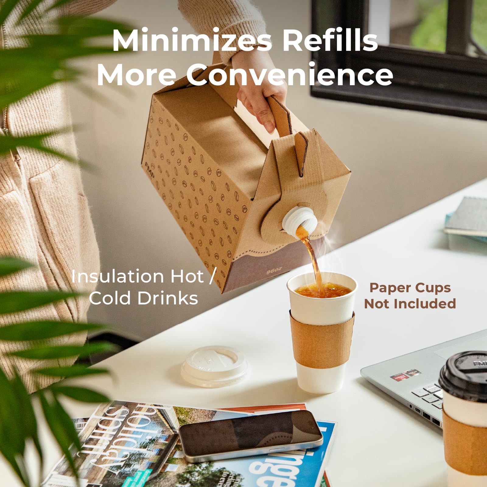 Fit Meal Prep eco-friendly, recyclable dispenser for easy catering and take-out.