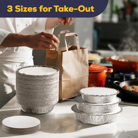 Fit Meal Prep stackable foil pans to save kitchen space