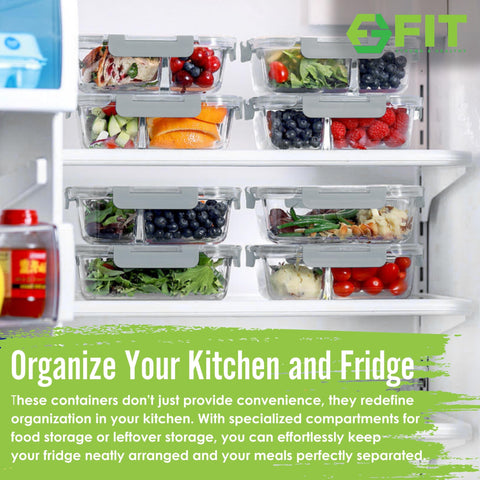 FIT Strong & Healthy 3-compartment container close-up for varied meals.