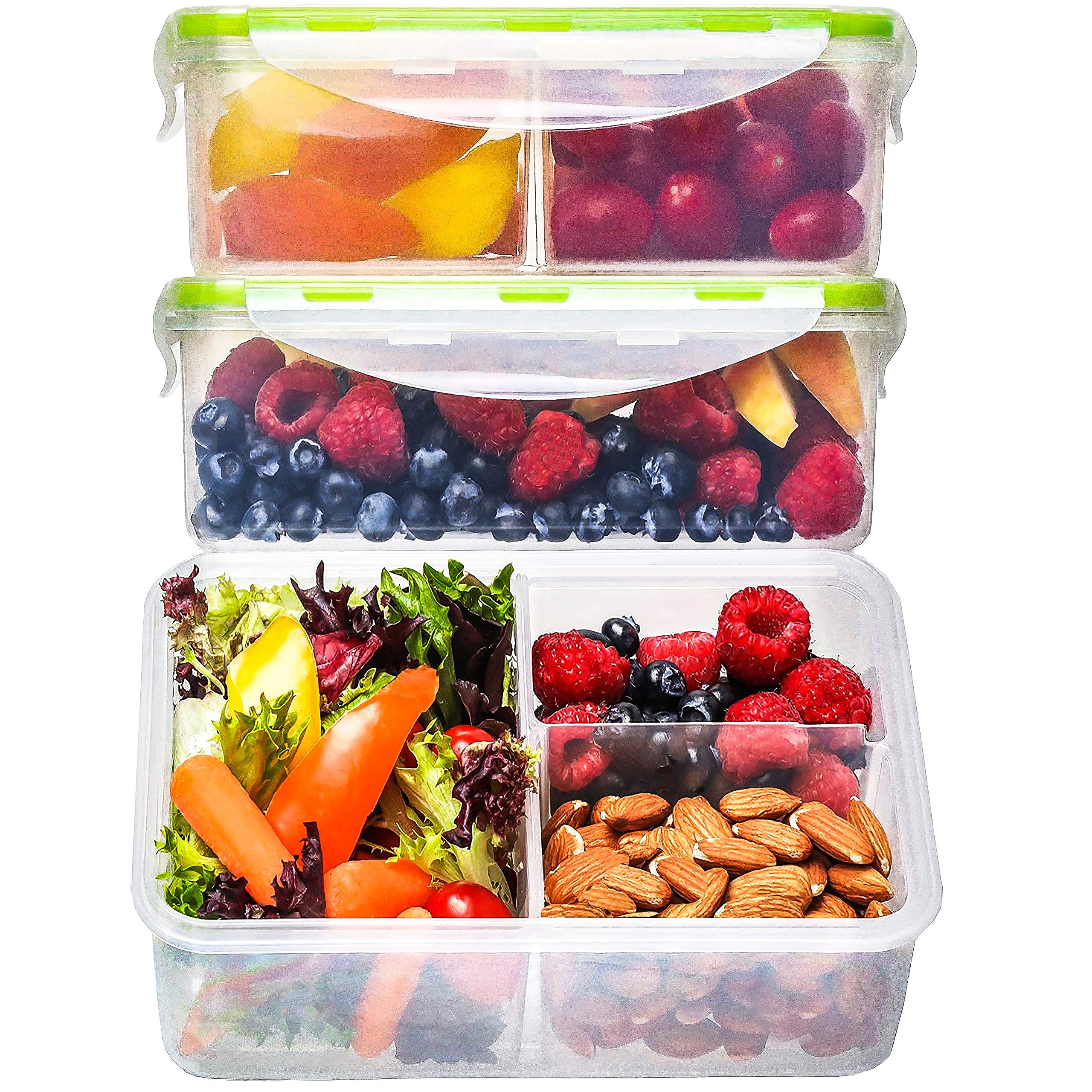 FIT Strong and Healthy bento box with airtight lid keeps meals fresh for school and work.