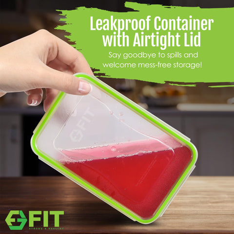 FIT Strong and Healthy freezer-safe lunch box supports batch storage for future meals.