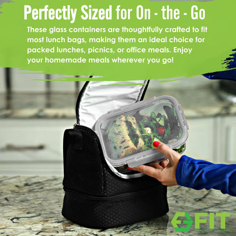 FIT Strong & Healthy stackable containers saving fridge space.