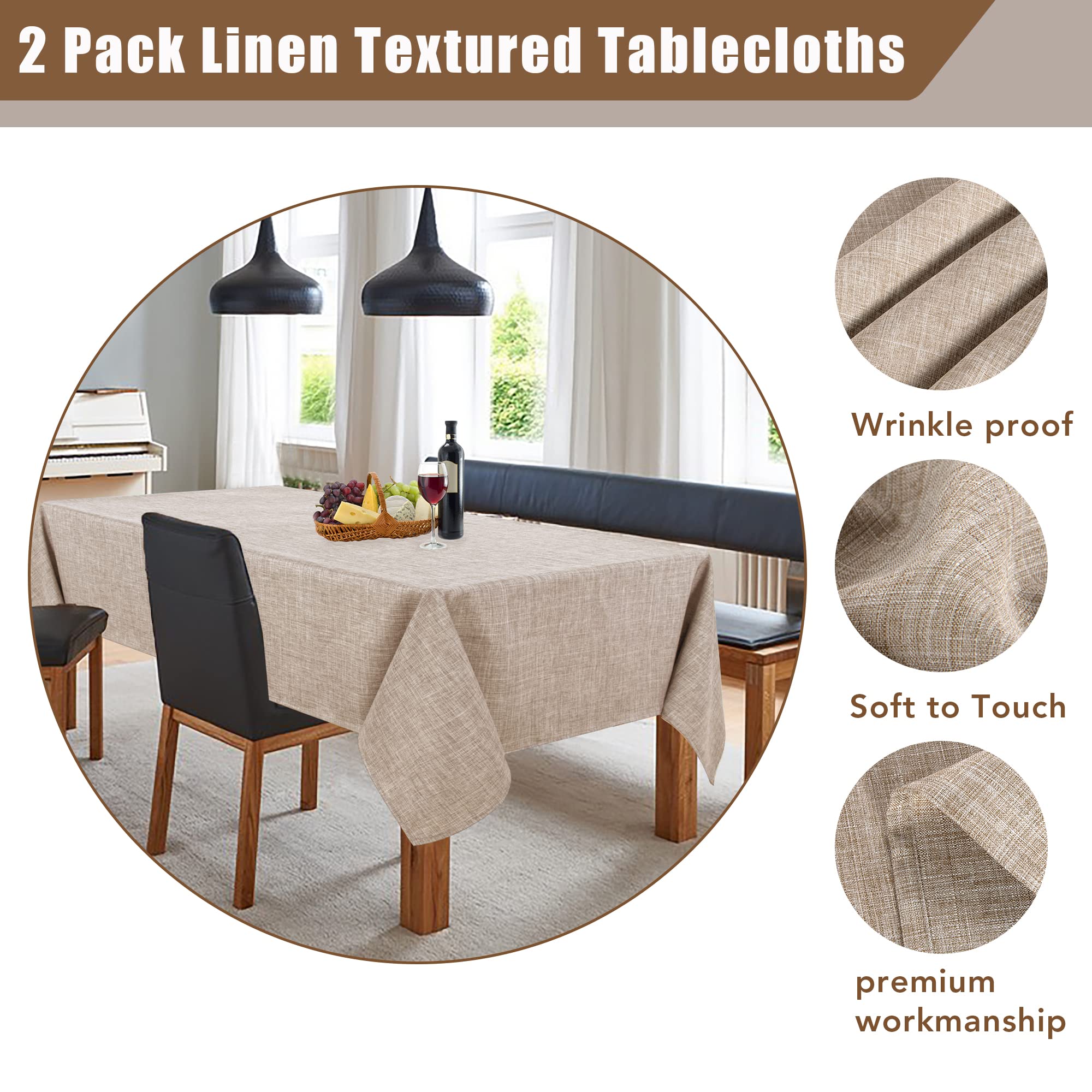 Fitable Nature tablecloth edge stitching and hems for durable use.