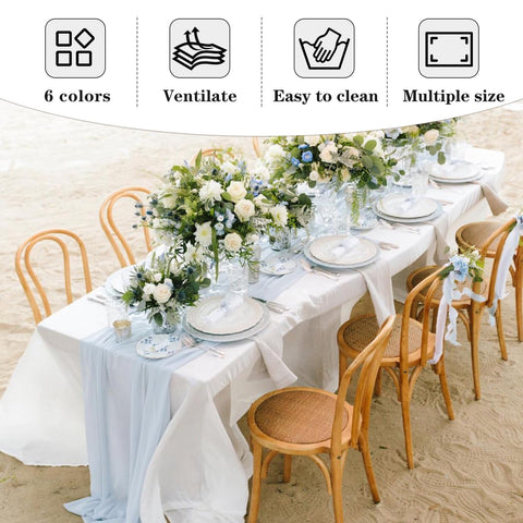 Fitable polyester tablecloth close-up highlighting texture and coverage.