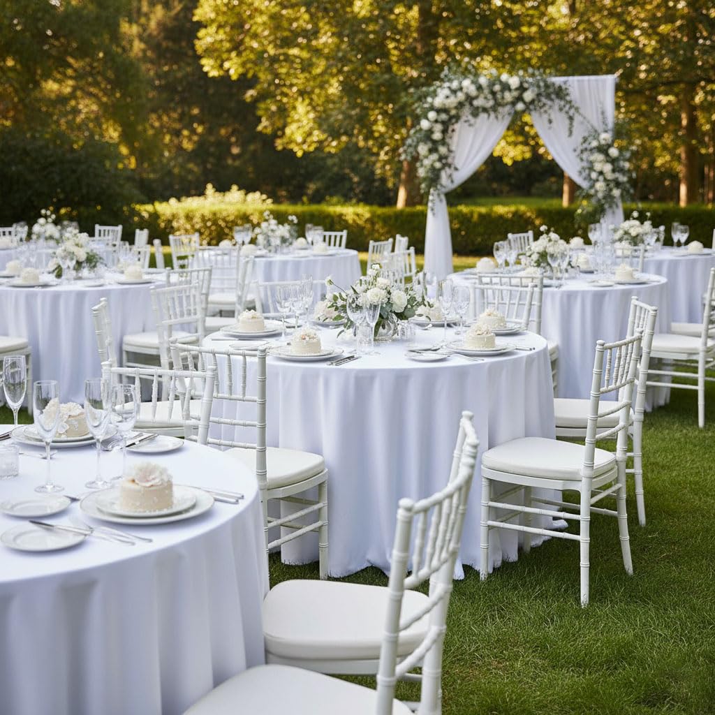 Fitable round tablecloth stain-resistant fabric close-up showing spill resilience