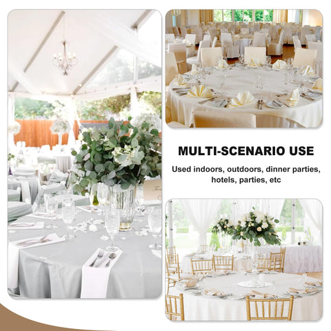 Fitable round tablecloth versatile fit for different table sizes