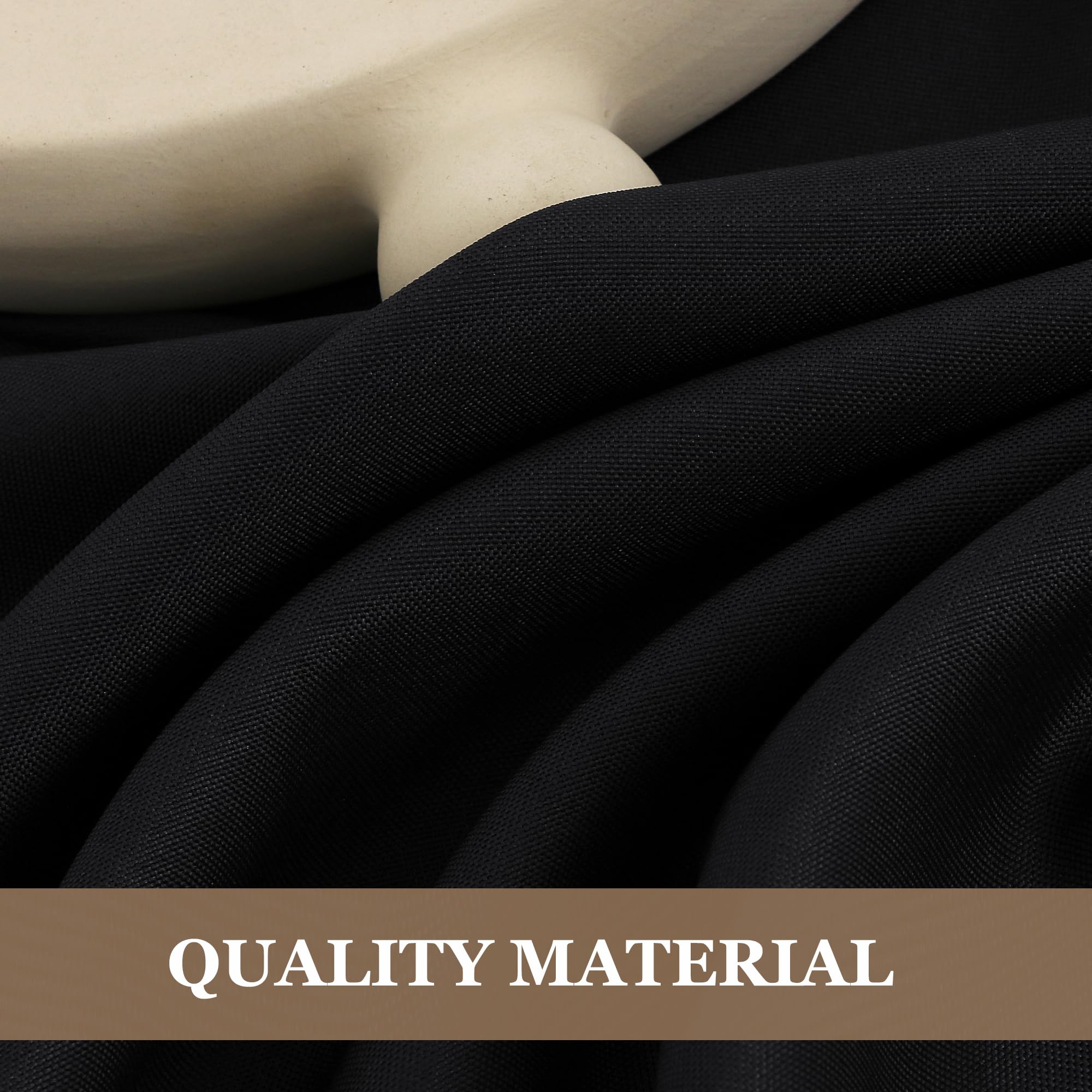 Fitable wedding banquet table setting featuring a polished black cloth backdrop.