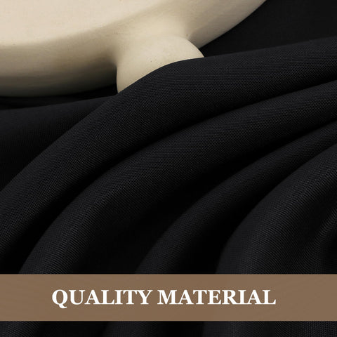 Fitable wedding banquet table setting featuring a polished black cloth backdrop.