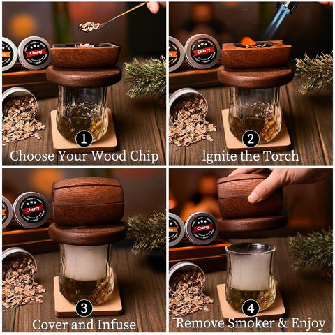 Fitbuter cocktail smoker infuser concentrates aroma quickly.